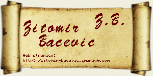 Žitomir Bačević vizit kartica